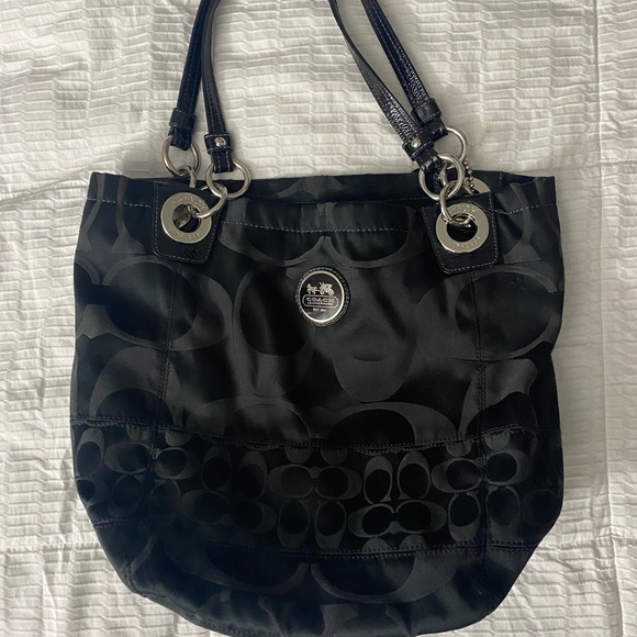Black Coach tote bag - Picture 1 of 4